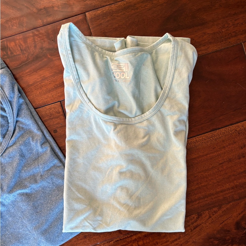 32 Degrees | Bundle of 2 short sleeved t-shirts mint green and marled blue - Picture 2 of 10